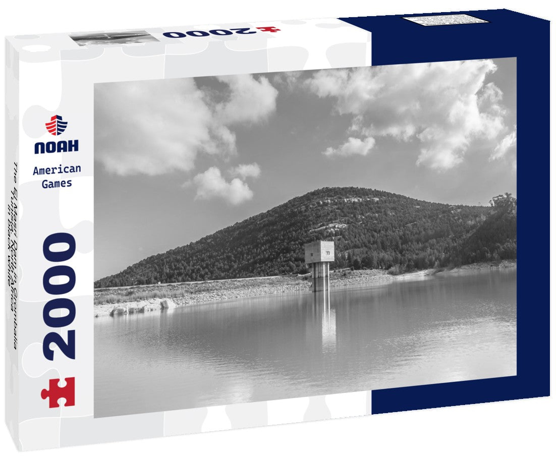 Noah Jigsaw Puzzle The El Masri Dam in Grombalia, Tunisia. North Africa in black white 2000 pieces