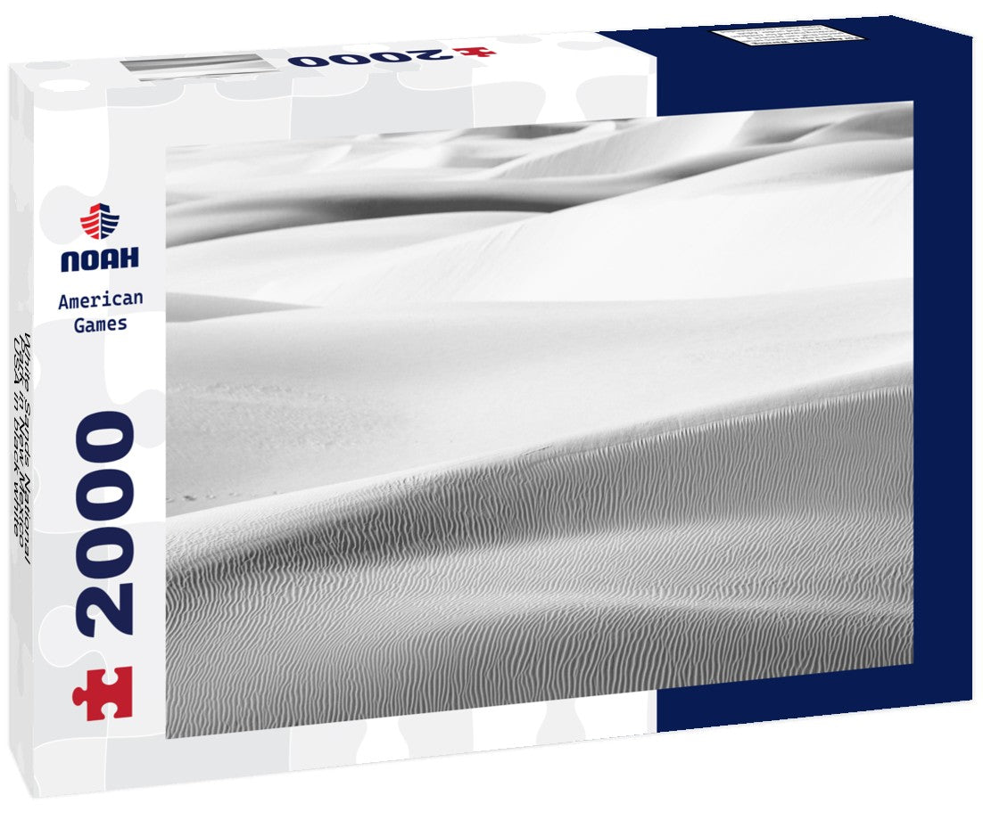 Noah Jigsaw Puzzle White Sands National Park in New Mexico, USA in black white 2000 pieces