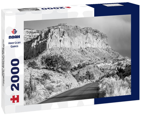 Noah Jigsaw Puzzle Scenic Parkway in Capitol Reef National Park, Southwest USA in black white 2000 pieces