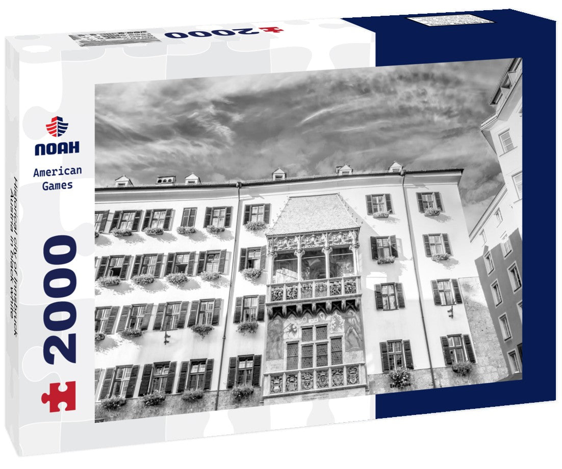 Noah Jigsaw Puzzle Historical city of Innsbruck, Austria in black white 2000 pieces