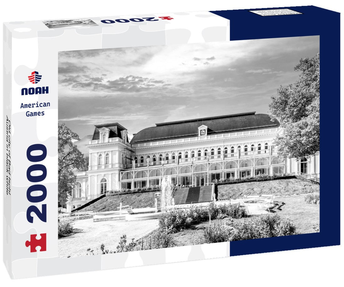 Noah Jigsaw Puzzle Old city of Bad Ischl, Austria in black white 2000 pieces