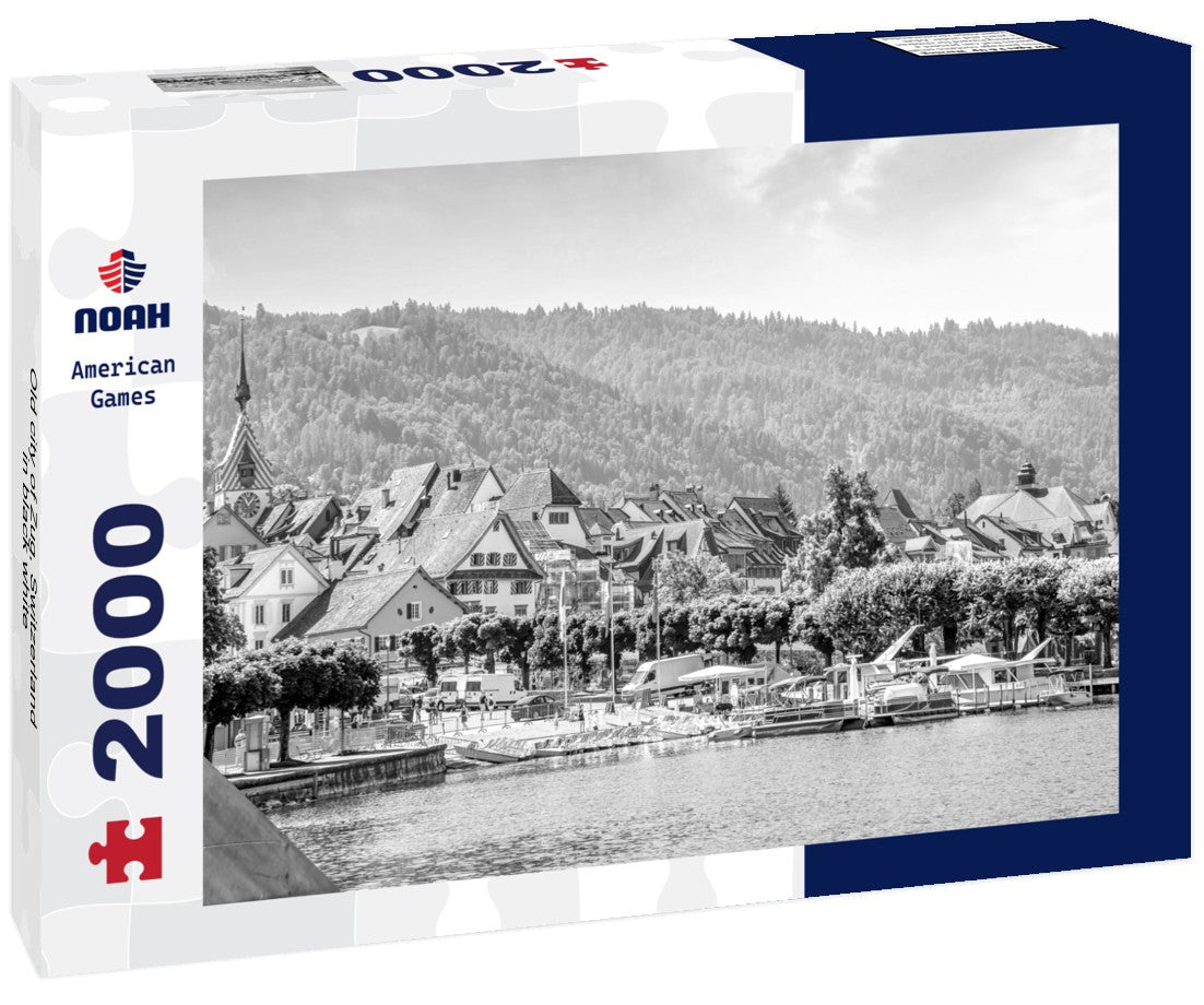 Noah Jigsaw Puzzle Old city of Zug, Switzerland in black white 2000 pieces