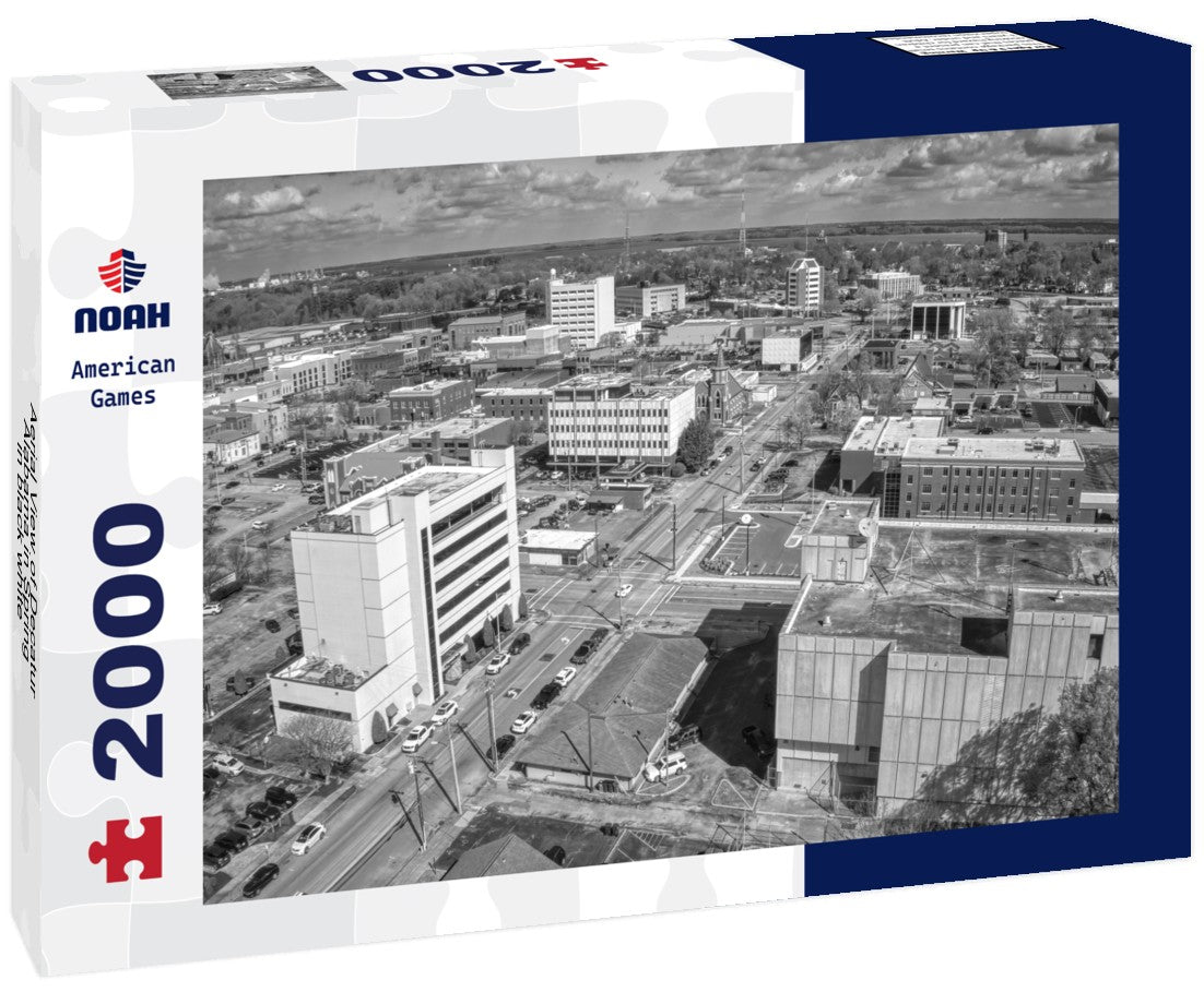 Noah Jigsaw Puzzle Aerial View of Decatur, Alabama in Spring in black white 2000 pieces