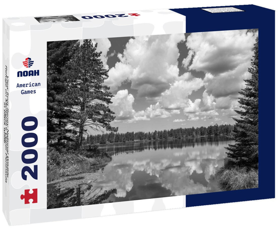 Noah Jigsaw Puzzle View from Seney National Wildlife Refuge on Michigan's Upper Peninsula in black white 2000 pieces