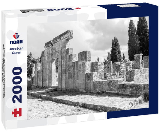 Noah Jigsaw Puzzle Utica, an ancient Phoenician and Carthaginian city in Tunisia in black white 2000 pieces