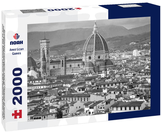 Noah Jigsaw Puzzle Breathtaking panoramic view of Florence at sunset, taken from Piazzale Michelangelo. Historic landmarks such as the famous Duomo and Palazzo Vecchio can be seen in the distance in black white 2000 pieces