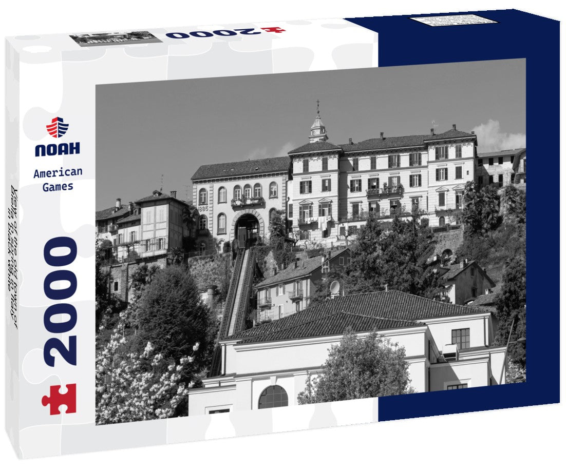 Noah Jigsaw Puzzle View of the old town of Biella in spring in Italy in black white 2000 pieces