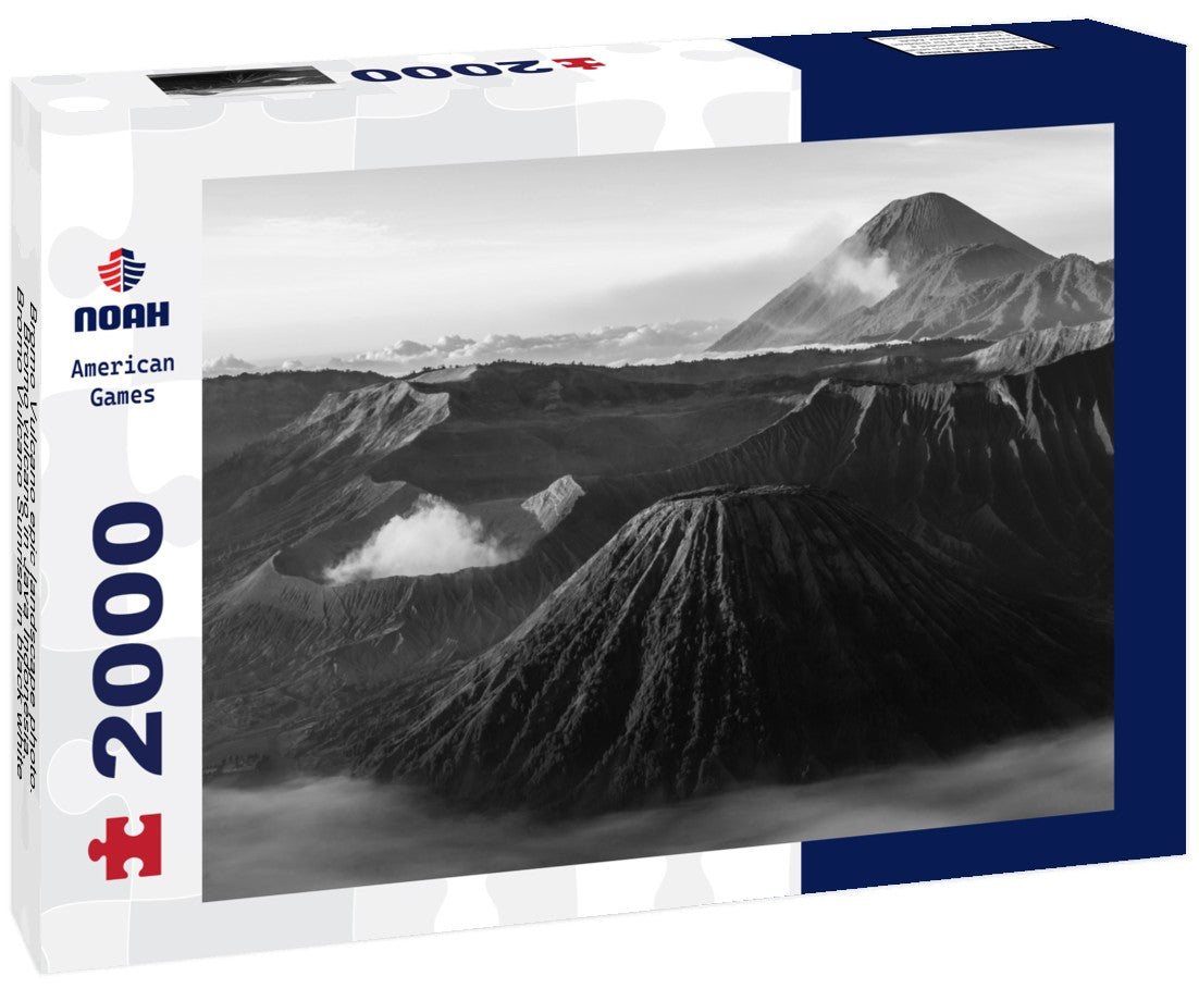 Noah Jigsaw Puzzle Bromo Vulcano epic landscape photo. Bromo vulcano in Java Indonesia. Bromo Vulcano Sunrise in black white 2000 pieces