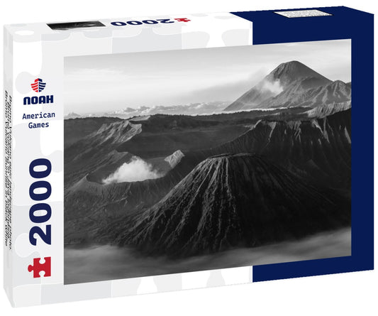 Noah Jigsaw Puzzle Bromo Vulcano epic landscape photo. Bromo vulcano in Java Indonesia. Bromo Vulcano Sunrise in black white 2000 pieces