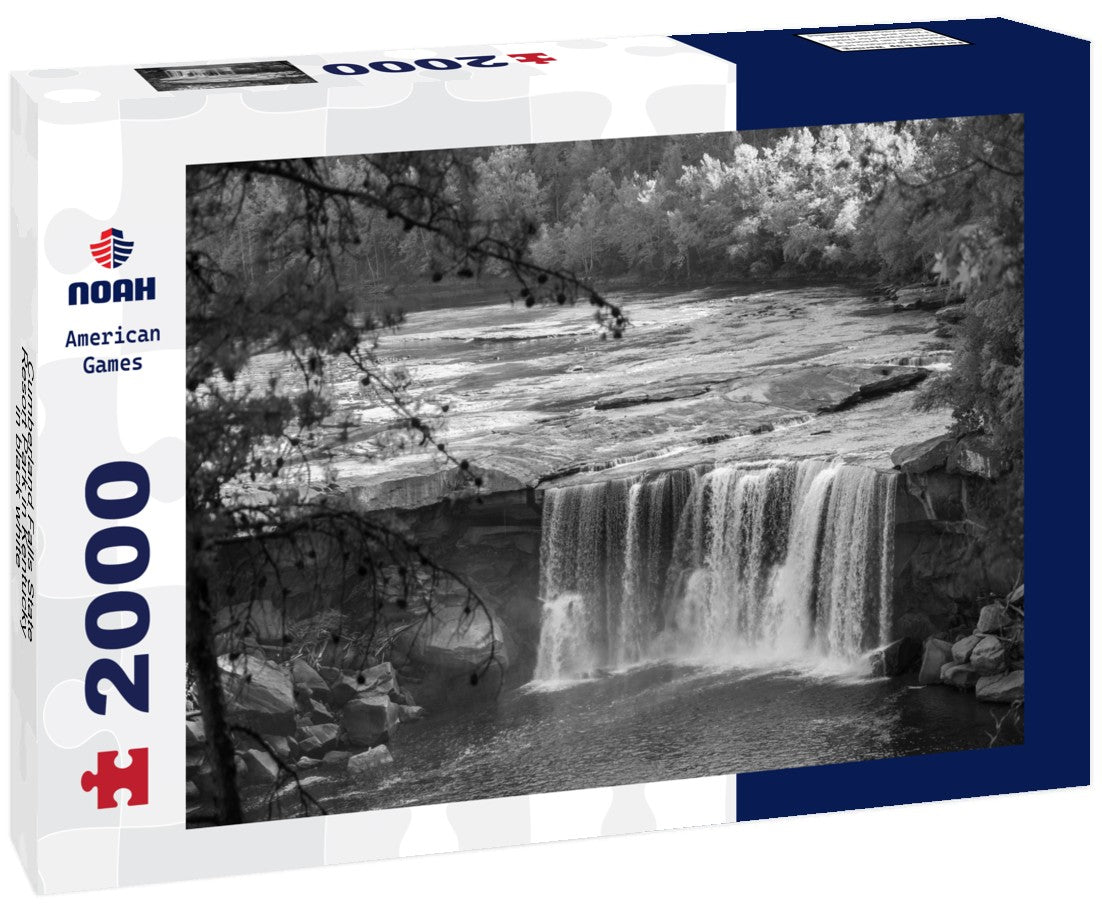 Noah Jigsaw Puzzle Cumberland Falls State Resort Park in Kentucky in black white 2000 pieces
