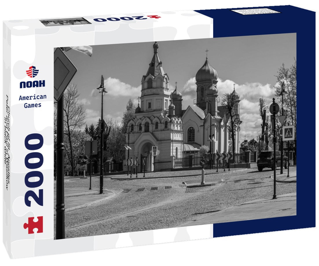 Noah Jigsaw Puzzle Church of St. Apostles Peter and Paul in Wasilków in black white 2000 pieces