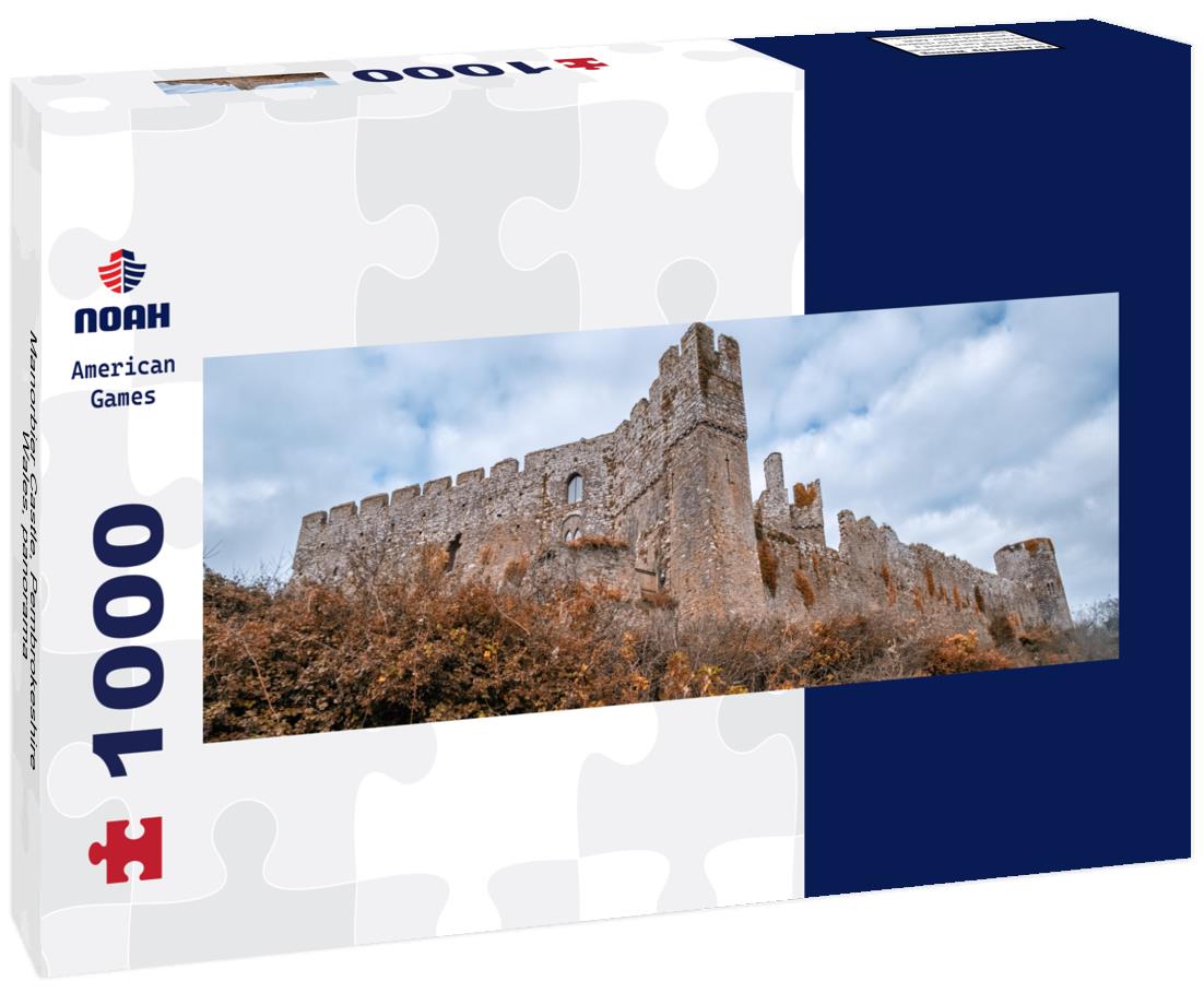 Noah Jigsaw Puzzle Manorbier Castle, Pembrokeshire, Wales, panorama Panorama 1000 Pieces