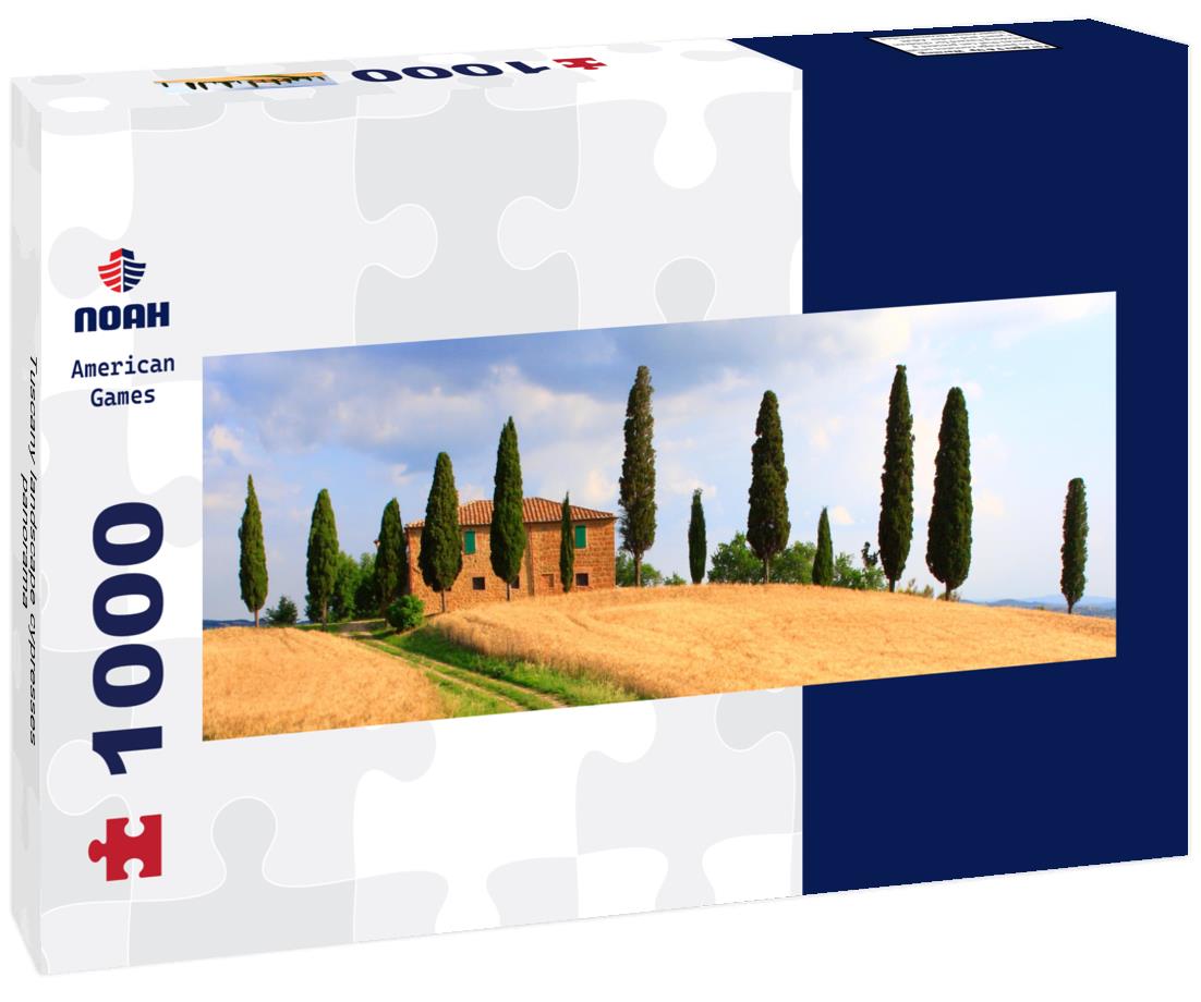 Noah Jigsaw Puzzle Tuscany landscape cypresses, panorama Panorama 1000 Pieces