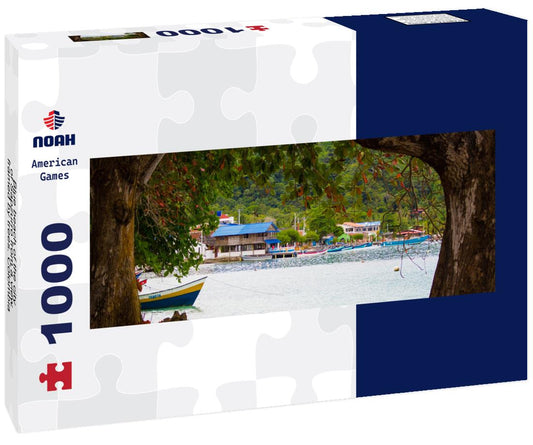 Noah Jigsaw Puzzle Blue beach of the city of Sapzurro from a view framed by trees. Colombia, Chocó, Panorama Panorama 1000 Pieces