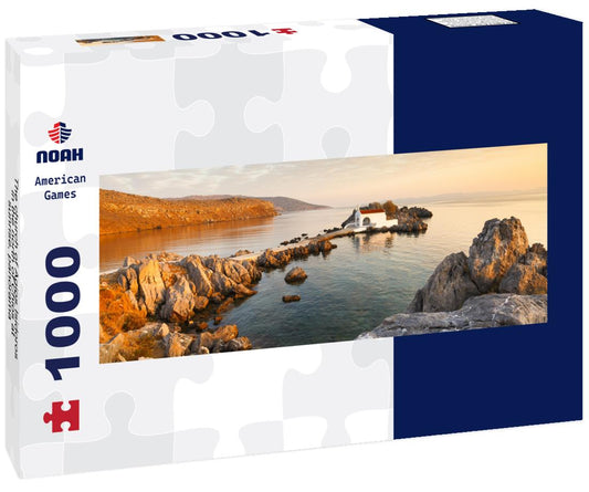 Noah Jigsaw Puzzle The church of Agios Isidoros in the north of Chios at sunrise, panorama Panorama 1000 Pieces
