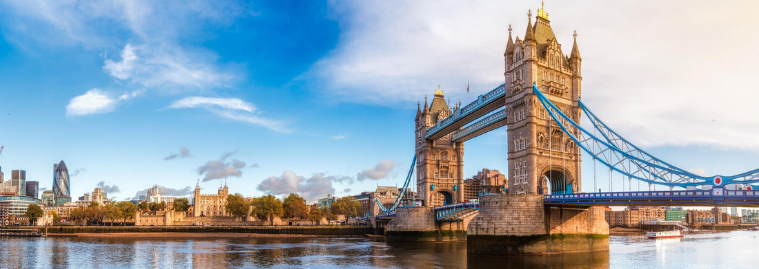 Noah Jigsaw Puzzle London city panorama with Thames, Tower Bridge and Tower of London in the morning light, panorama Panorama 1000 Pieces