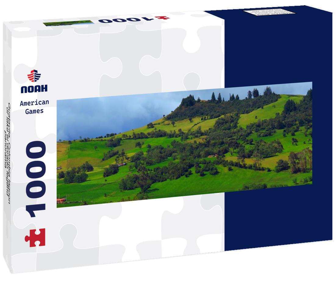 Noah Jigsaw Puzzle Guatavita, Colombia lagoon or lake el dorado legend, panorama Panorama 1000 Pieces