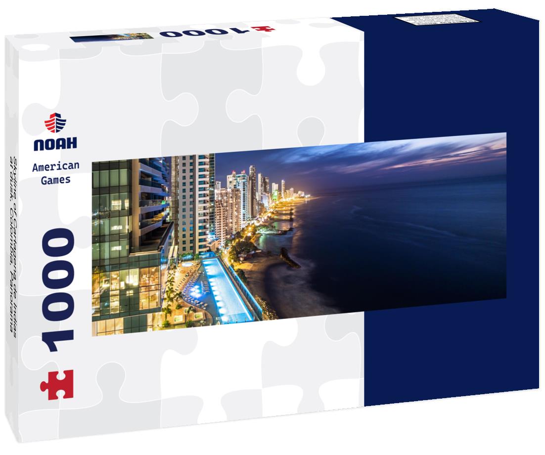 Noah Jigsaw Puzzle Skyline of Cartagena de Indias at dusk, Colombia, Panorama Panorama 1000 Pieces