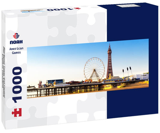 Noah Jigsaw Puzzle Blackpool Tower and Central Pier Ferris wheel, Lancashire, England, panorama Panorama 1000 Pieces