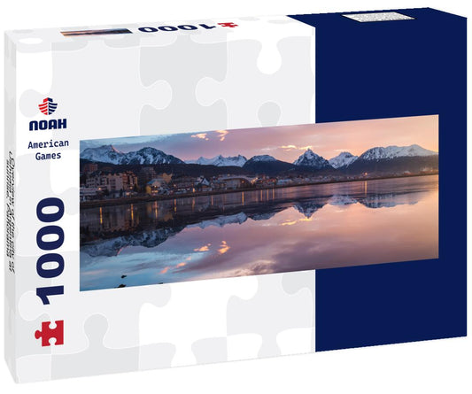 Noah Jigsaw Puzzle Overview of the city of Ushuaia in Argentina at sunrise, Panorama Panorama 1000 Pieces