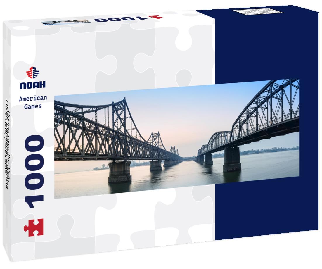Noah Jigsaw Puzzle Bridge over the Yalu River, Dandong, Liaoning, China, panorama Panorama 1000 Pieces