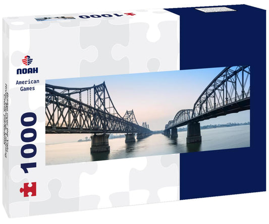 Noah Jigsaw Puzzle Bridge over the Yalu River, Dandong, Liaoning, China, panorama Panorama 1000 Pieces