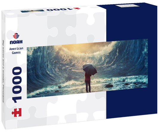 Noah Jigsaw Puzzle Big waves and a woman, Panorama Panorama 1000 Pieces
