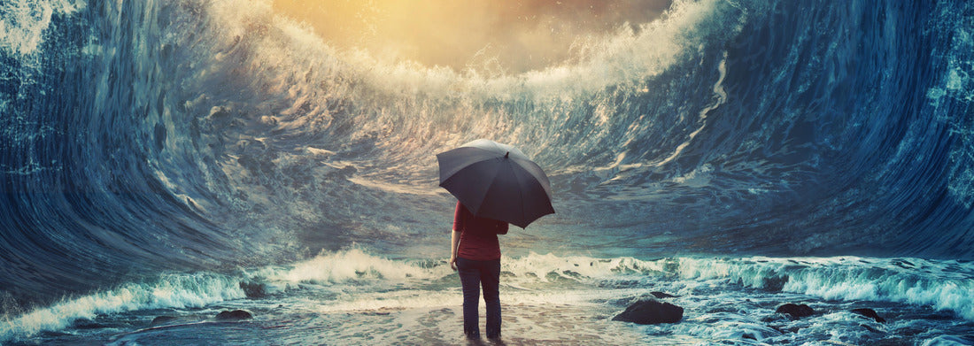 Noah Jigsaw Puzzle Big waves and a woman, Panorama Panorama 1000 Pieces