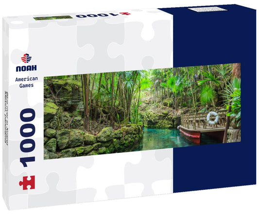 Noah Jigsaw Puzzle Blue river in Xcaret, Mexico, panorama Panorama 1000 Pieces