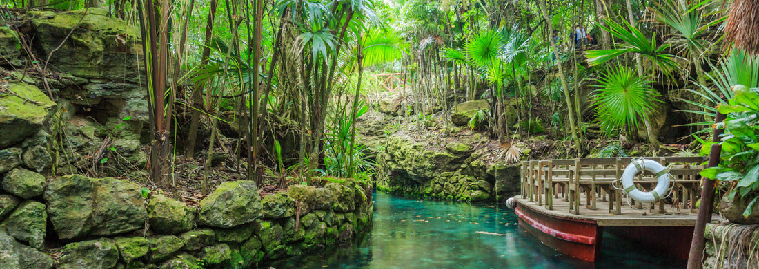 Noah Jigsaw Puzzle Blue river in Xcaret, Mexico, panorama Panorama 1000 Pieces