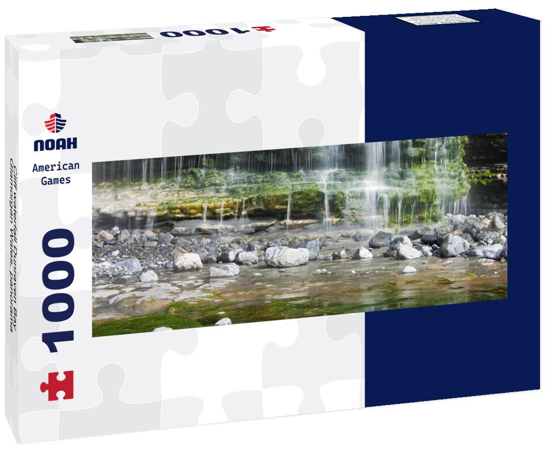 Noah Jigsaw Puzzle Cliff waterfall Dunraven Bay Glamorgan Wales, panorama Panorama 1000 Pieces