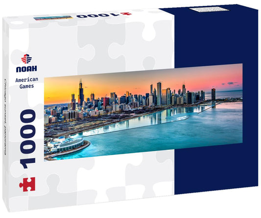 Noah Jigsaw Puzzle Chicago sunset, panorama Panorama 1000 Pieces