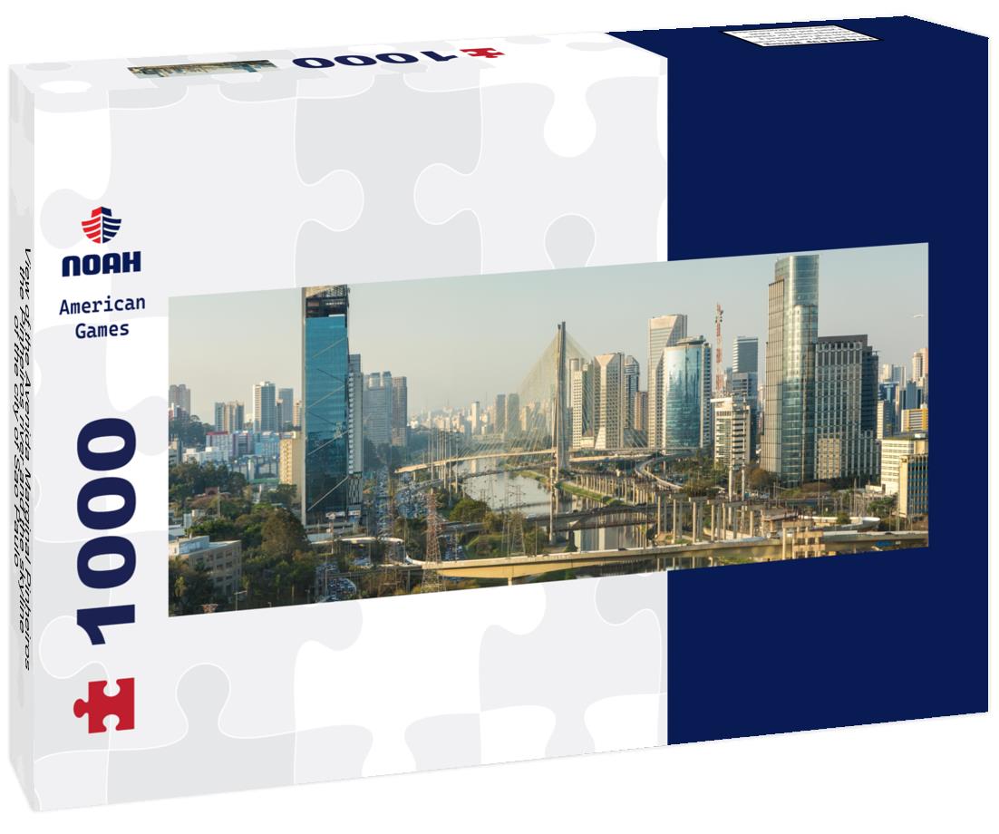 Noah Jigsaw Puzzle View of the Avenida Marginal Pinheiros, the Pinheiros river and the skyline of the city of Sao Paulo, Brazil, panorama Panorama 1000 Pieces