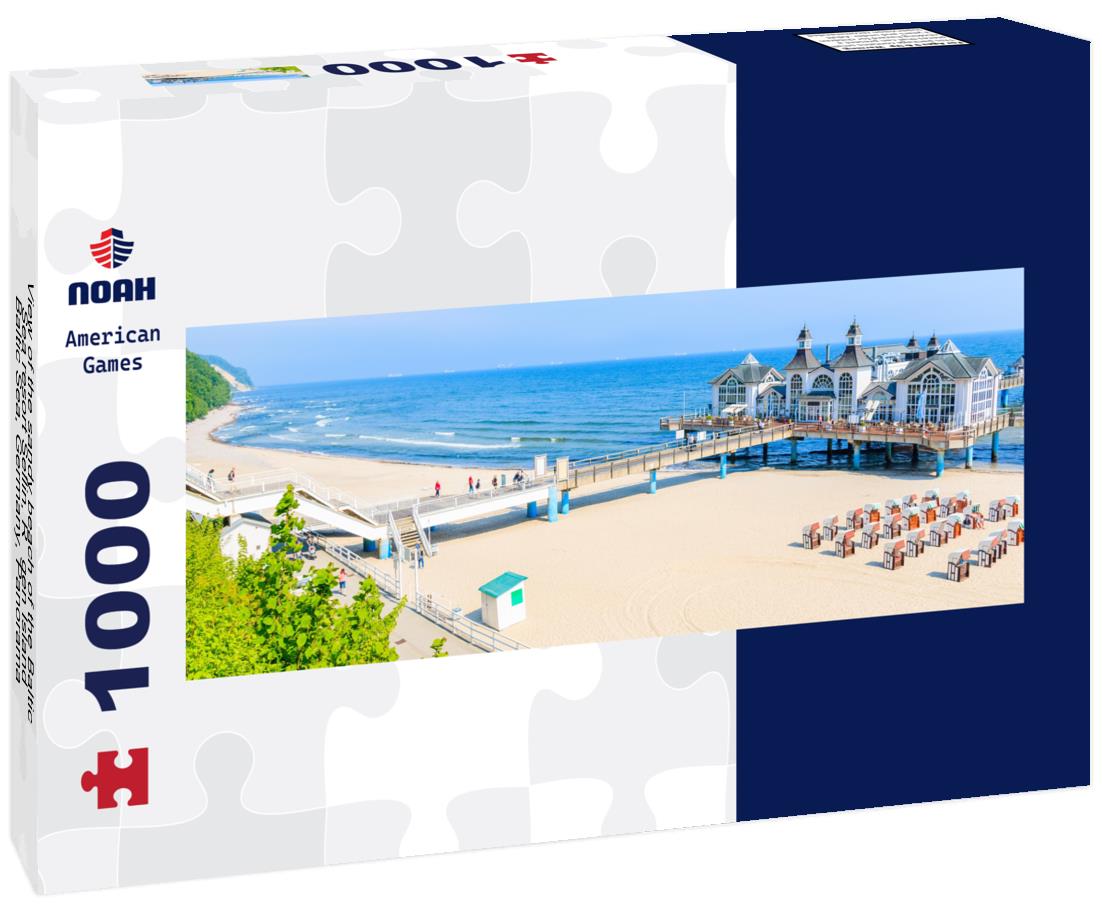Noah Jigsaw Puzzle View of the sandy beach of the Baltic Sea resort Sellin, Rügen Island, Baltic Sea, Germany, Panorama Panorama 1000 Pieces