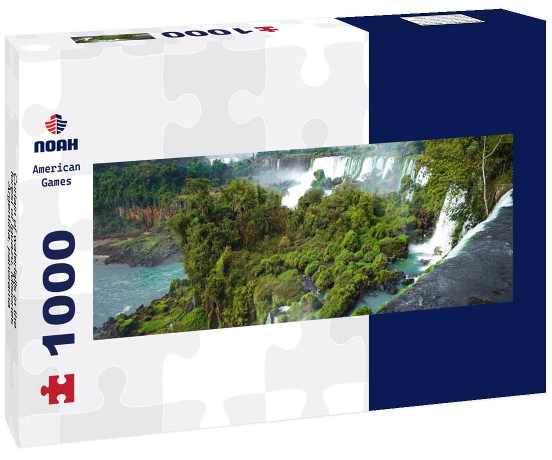 Noah Jigsaw Puzzle Curtain of waterfalls in the forest of Iguazu, Misiones, Argentina, panorama Panorama 1000 Pieces