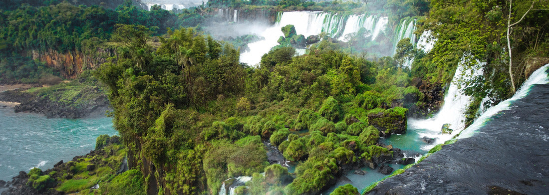 Noah Jigsaw Puzzle Curtain of waterfalls in the forest of Iguazu, Misiones, Argentina, panorama Panorama 1000 Pieces