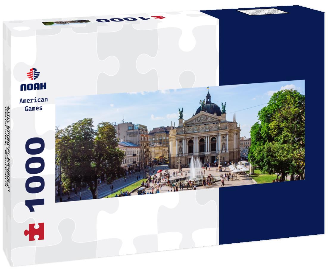 Noah Jigsaw Puzzle Lviv, Ukraine: Square in front of the Lviv Opera. Aerial view, Panorama Panorama 1000 Pieces