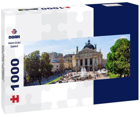 Noah Jigsaw Puzzle Lviv, Ukraine: Square in front of the Lviv Opera. Aerial view, Panorama Panorama 1000 Pieces