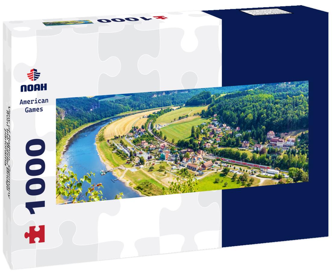 Noah Jigsaw Puzzle View of Rathen, Germany, from the Bastei Bridge, panorama Panorama 1000 Pieces