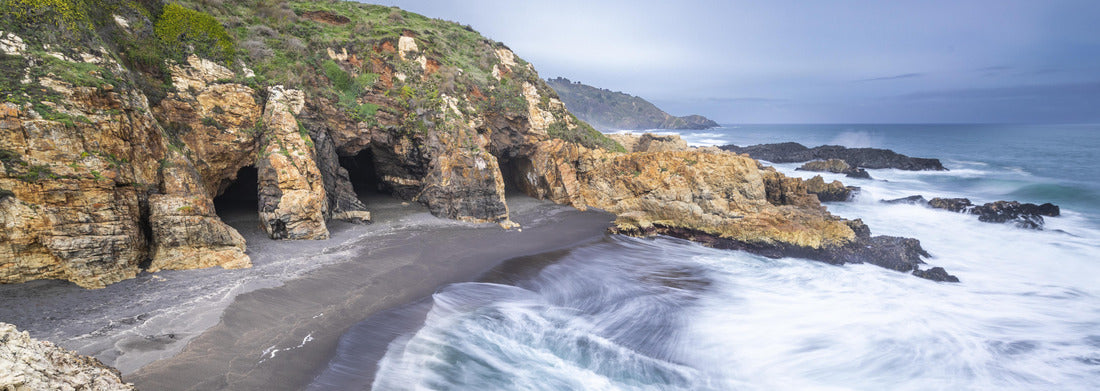 Noah Jigsaw Puzzle The famous destination "Cueva de los Patos Liles" is a fantastic beach with three caves overlooking the Pacific Ocean, a mysterious and magical place like in a fantasy world in Cobquecura, Chile, Panorama Panorama 1000 Pieces
