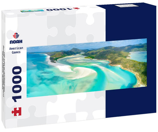 Noah Jigsaw Puzzle Hill Inlet at Whitehaven Beach on Whitesunday Island, Queensland, Australia, panorama Panorama 1000 Pieces