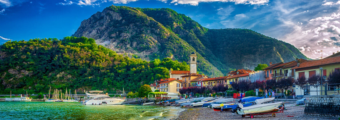 Noah Jigsaw Puzzle Fishing village Feriolo on Lake Maggiore, Piedmont, Italy, Panorama Panorama 1000 Pieces