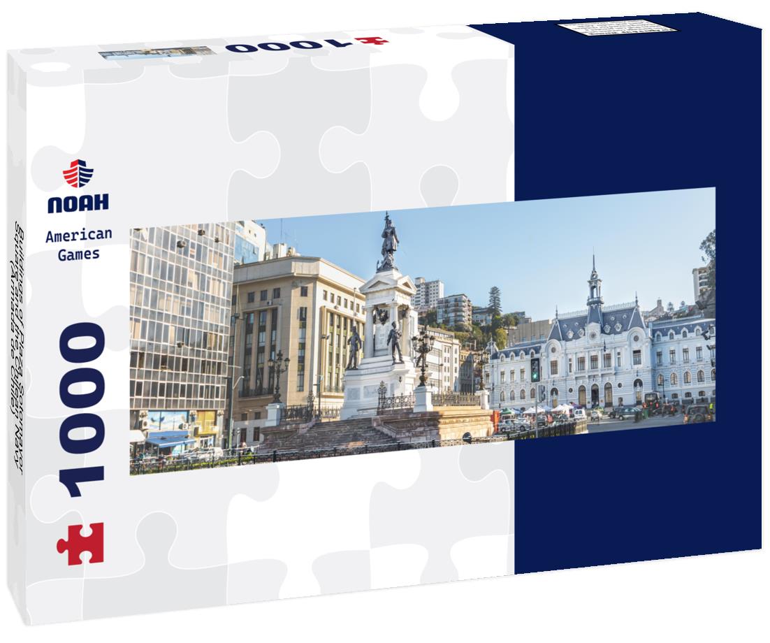 Noah Jigsaw Puzzle Buildings of Plaza Sotomayor Square and the Chilean Navy (Armada de Chile) - Valparaiso, Chile, panorama Panorama 1000 Pieces