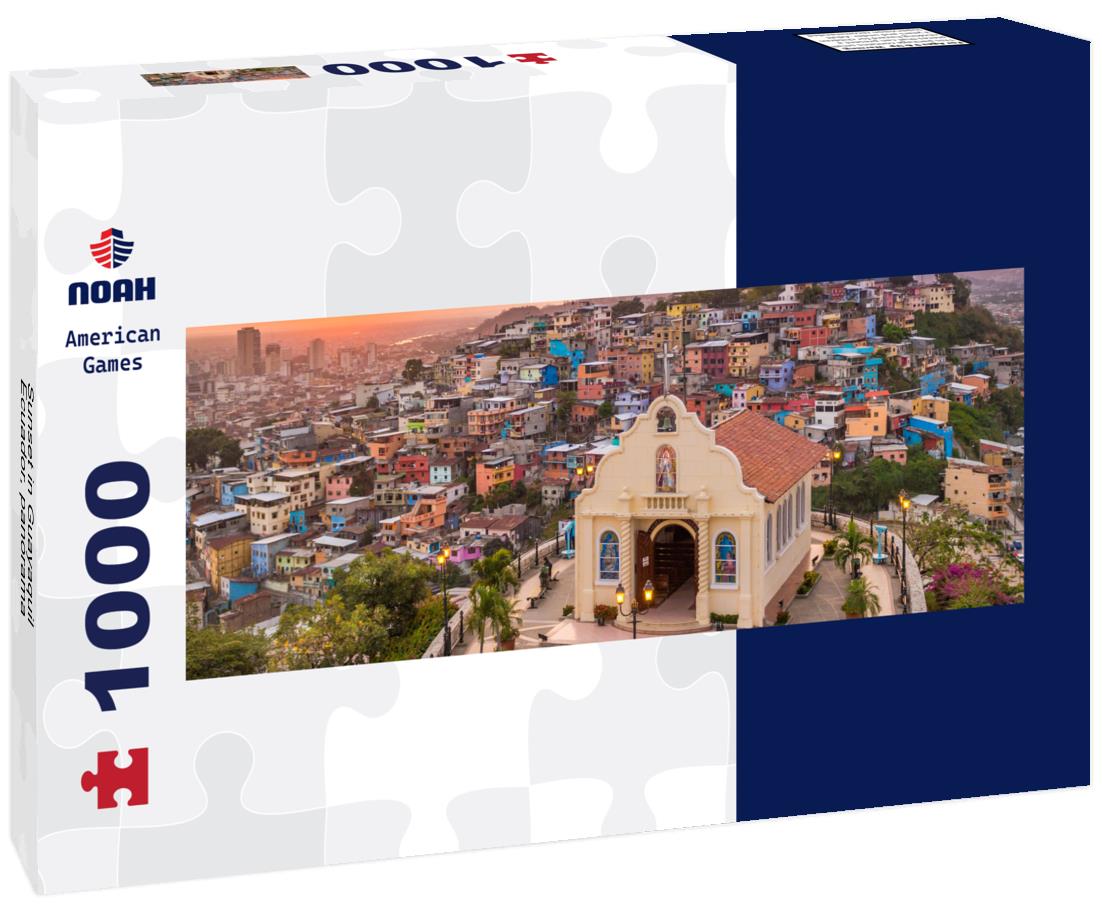 Noah Jigsaw Puzzle Sunset in Guayaquil, Ecuador, panorama Panorama 1000 Pieces