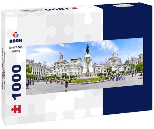 Noah Jigsaw Puzzle Panorama of the Plaza San Martin - Lima in Peru, Panorama Panorama 1000 Pieces