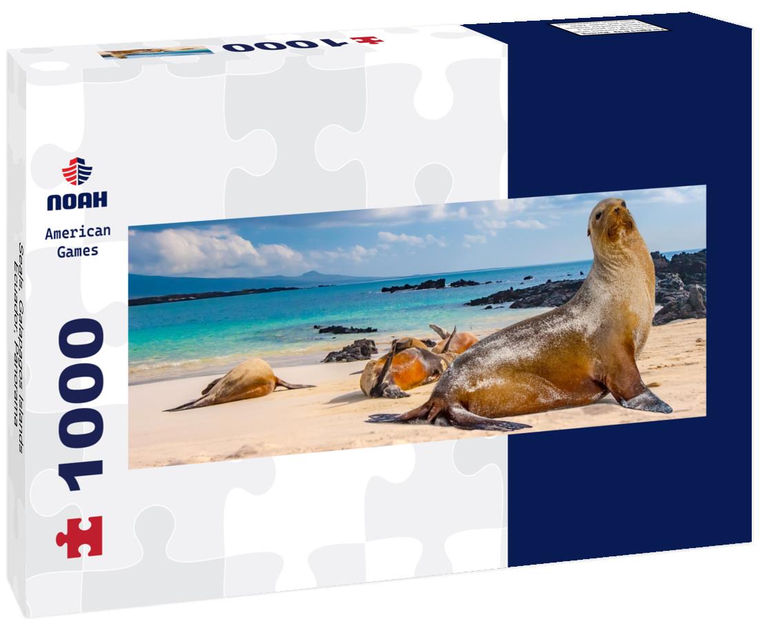 Noah Jigsaw Puzzle Seals, Galapagos Islands, Ecuador, Panorama Panorama 1000 Pieces