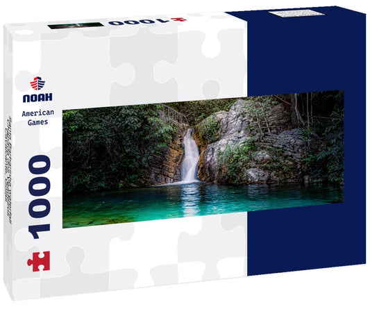Noah Jigsaw Puzzle Santa Barbarinha waterfall, Chapada dos Veadeiros, Cavalcante, Goias, Brazil, panorama Panorama 1000 Pieces