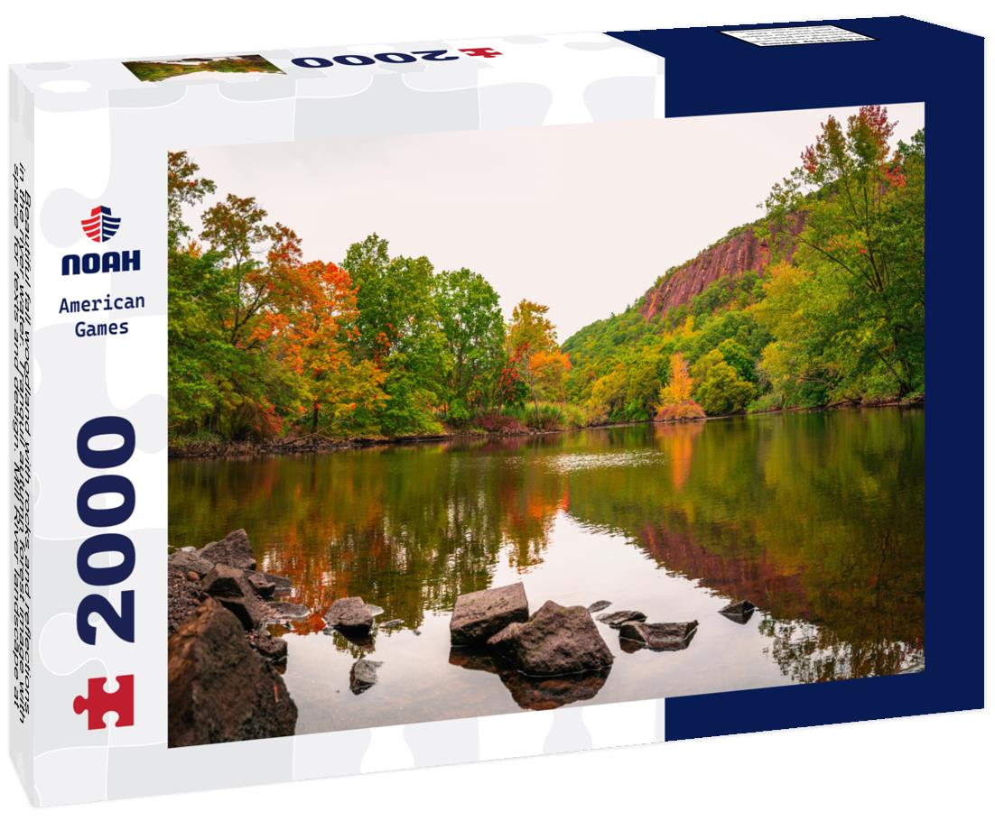 Noah Jigsaw Puzzle Mill River landscape at East Rock Park in New Haven, Connecticut 2000 pieces