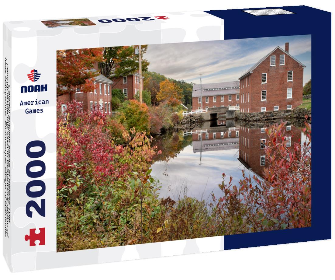 Noah Jigsaw Puzzle Colorful autumn scene at historic 19th-century textile mill town in Monadnock region of New Hampshire 2000 pieces