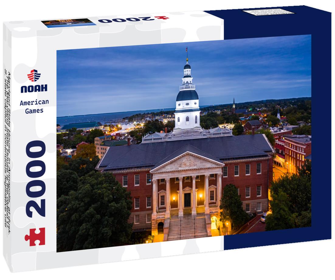 Noah Jigsaw Puzzle Maryland State House, in Annapolis, at dusk 2000 pieces